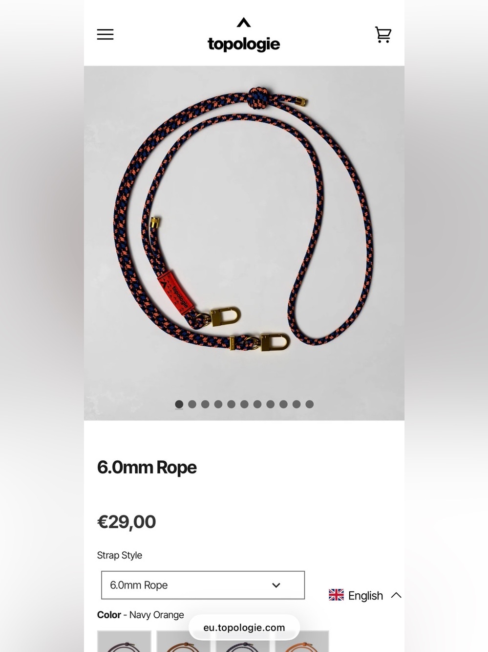 6.0mm Rope- Navy Orange